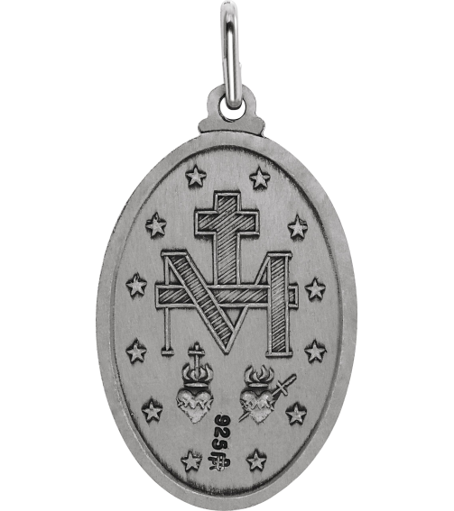 R5020 Pendant Sterling Silver 23 X 16 Mm Polished Miraculous Medal