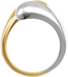 50501 Ring 14K YellowWhite Polished Bypass Ring