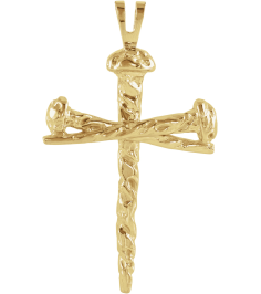R8293 Pendant 10K Yellow 43 X 29.5 Mm Polished Cross Pendant