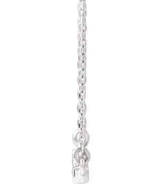 86969 Necklace Set 14K White Round Natural Diamond 1.7Mm 18 Ctw I1, G-H 16 In Polished French-Set Bar Necklace
