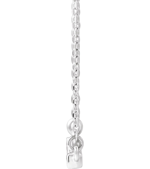 86969 Necklace Set 14K White Round Natural Diamond 1.7Mm 18 Ctw I1, G-H 18 In Polished French-Set Bar Necklace
