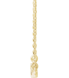 86969 Necklace Set 14K Yellow Round Natural Diamond 1.7Mm 18 Ctw I1, G-H 18 In Polished French-Set Bar Necklace