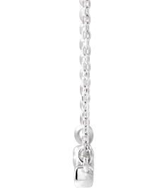 86969 Necklace Set 14K White Round Natural Diamond 2Mm 14 Ctw I1, G-H 18 In Polished French-Set Bar Necklace
