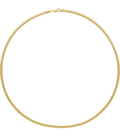 Ch1243 14K Yellow Curb 3.3 Mm 18 In Lobster Clasp Polished Miami Cuban Link Chain