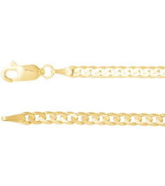 Ch26 14K Yellow Curb 3 Mm 24 In Lobster Clasp Polished Curb Chain