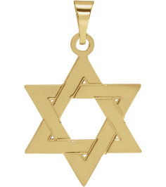 R5032 Pendant 14K Yellow 17 X 15 Mm Polished Star Of David Pendant