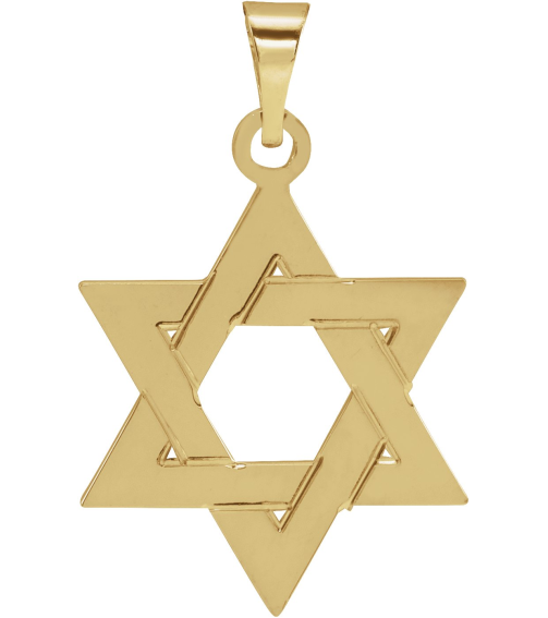 R5032 Pendant 14K Yellow 17 X 15 Mm Polished Star Of David Pendant
