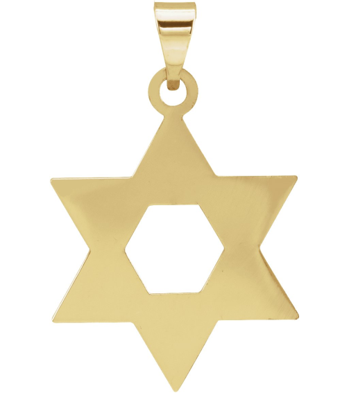 R5032 Pendant 14K Yellow 17 X 15 Mm Polished Star Of David Pendant