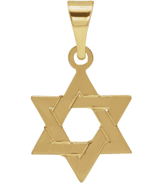 R5032 Pendant 14K Yellow 12 X 9 Mm Polished Star Of David Pendant