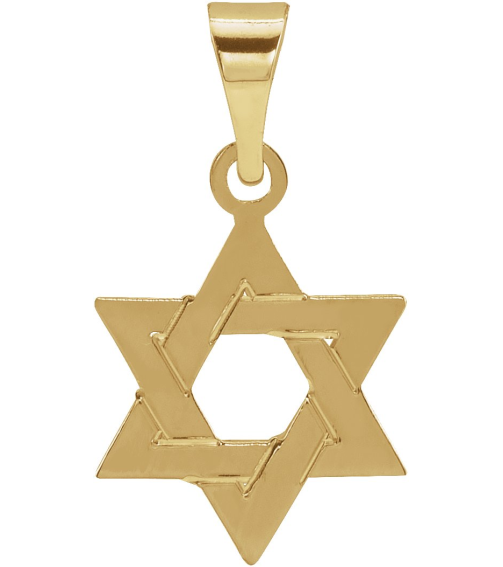 R5032 Pendant 14K Yellow 12 X 9 Mm Polished Star Of David Pendant