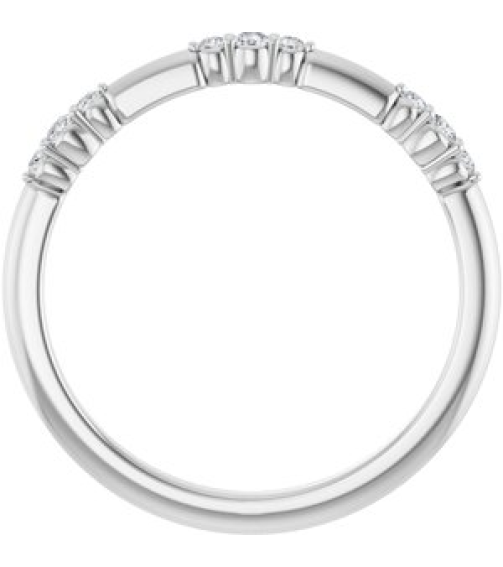 124033 Ring Set 14K White Natural Diamond Round Natural Diamond Polished 18 Ctw Natural Diamond Stackable Ring