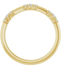 124033 Ring Set 14K Yellow Natural Diamond Round Natural Diamond Polished 18 Ctw Natural Diamond Stackable Ring