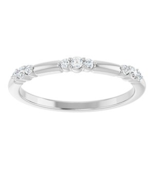 124033 Ring Set Platinum Natural Diamond Round Natural Diamond Polished 18 Ctw Natural Diamond Stackable Ring