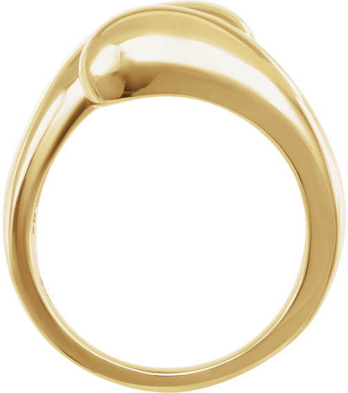 50501 Ring 10K Yellow Polished Bypass Ring