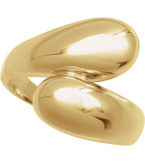 50501 Ring 10K Yellow Polished Bypass Ring
