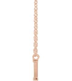 87078 Necklace 14K Rose 17.6 X 7.1 Mm 18 In Polished God Is Greater Than The Highs And Lows Necklace