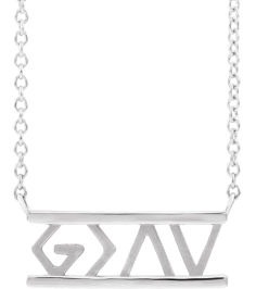 87078 Necklace Platinum 17.6 X 7.1 Mm 18 In Polished God Is Greater Than The Highs And Lows Necklace