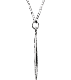R5020 Necklace Sterling Silver 23 X 16 Mm 18 In Polished Oval Miraculous Medal Necklace