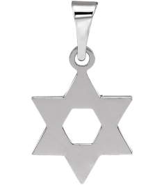 R5032 Pendant Sterling Silver 12 X 9 Mm Polished Star Of David Pendant