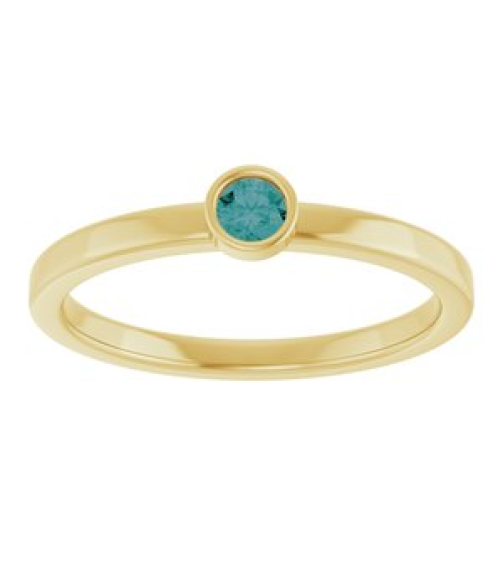 71806 Ring Set 14K Yellow Lab-Grown Alexandrite Round 3 Mm Polished Lab-Grown Alexandrite Ring