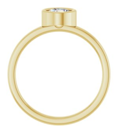 71806 Ring Set 14K Yellow Natural White Sapphire Round 5.5 Mm Polished Natural White Sapphire Ring