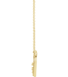 87083 Necklace 14K Yellow Unset 1-Stone Round 3 Mm 16 In Polished Family Necklace Mounting