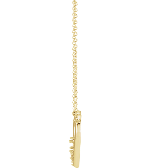 87083 Necklace 14K Yellow Unset 1-Stone Round 3 Mm 16 In Polished Family Necklace Mounting