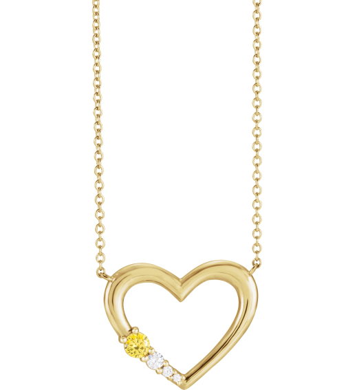 87083 Necklace 14K Yellow Unset 1-Stone Round 3 Mm 16 In Polished Family Necklace Mounting