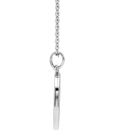86437 Necklace Set Sterling Silver Round Natural Diamond 16.7 X 14.3 Mm 1.3Mm 15 Ctw I1, G-H 16-18 In Polished 15 Ctw Natural Diamond Halo-Style Engravable Necklace