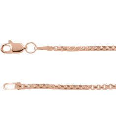 Ch1091 14K Rose Box 1.8 Mm 20 In Lobster Clasp Polished Rounded Box Chain
