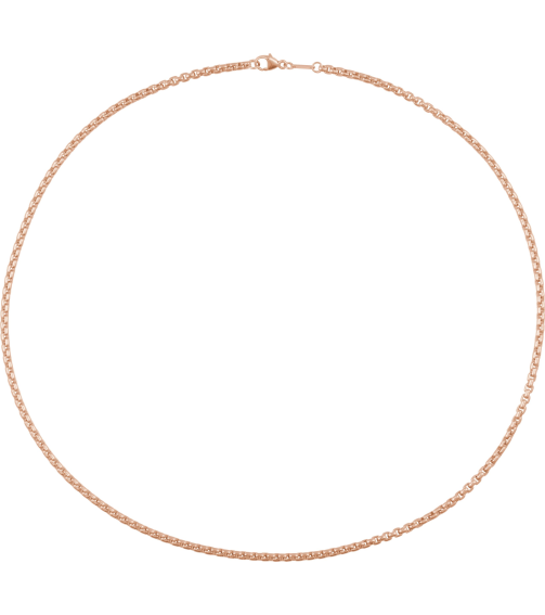 Ch1091 14K Rose Box 1.8 Mm 20 In Lobster Clasp Polished Rounded Box Chain