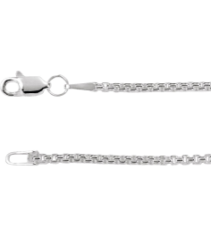 Ch1091 Sterling Silver Box 1.8 Mm 16 In Lobster Clasp Polished Rounded Box Chain