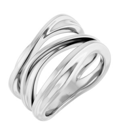 52079 Ring 14K White Polished Negative Space Ring