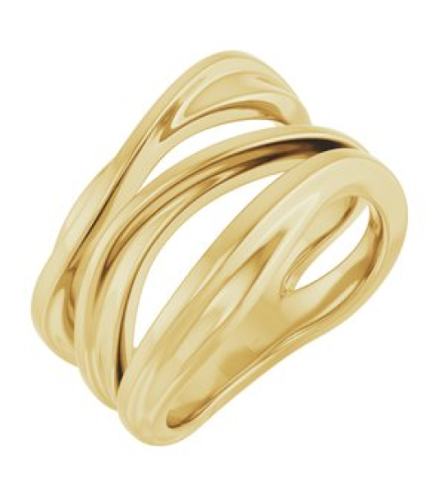52079 Ring 14K Yellow Polished Negative Space Ring