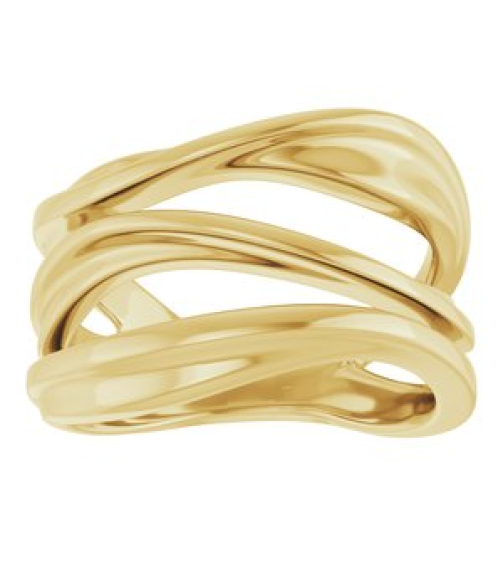 52079 Ring 14K Yellow Polished Negative Space Ring