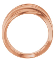 52079 Ring 14K Rose Polished Negative Space Ring