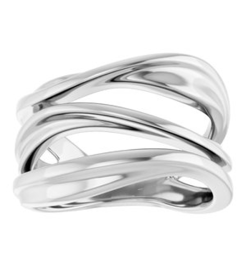 52079 Ring Sterling Silver Polished Negative Space Ring