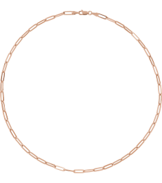 Ch1095 14K Rose Paperclip-Style 3.85 Mm 7 In Lobster Clasp Polished Paperclip-Style Chain
