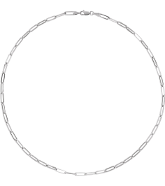 Ch1095 Sterling Silver Paperclip-Style 3.85 Mm 7 In Lobster Clasp Polished Paperclip-Style Chain