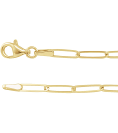 Ch1094 14K Yellow Paperclip-Style 2.6 Mm 16 In Lobster Clasp Polished Paperclip-Style Chain