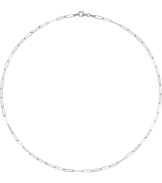 Ch1094 14K White Paperclip-Style 2.6 Mm 16 In Lobster Clasp Polished Paperclip-Style Chain