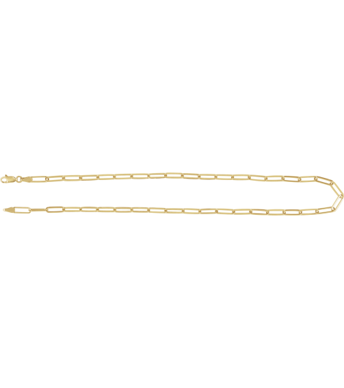 Ch1095 14K Yellow Paperclip-Style 3.85 Mm 18 In Lobster Clasp Polished Paperclip-Style Chain