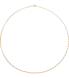 Ch1098 14K Yellow Figaro 1.28 Mm 24 In Spring Ring Polished Figaro Chain