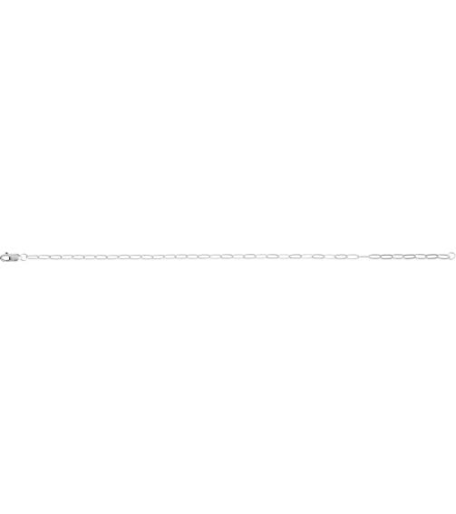 Ch1099 14K White Paperclip-Style 2.1 Mm 7 In Lobster Clasp Polished Paperclip-Style Chain