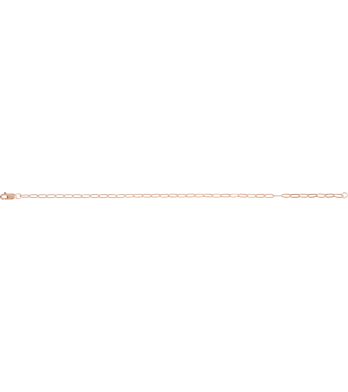 Ch1099 14K Rose Paperclip-Style 2.1 Mm 7 In Lobster Clasp Polished Paperclip-Style Chain