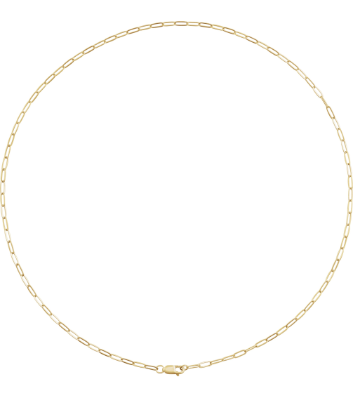 Ch1099 14K Yellow Paperclip-Style 2.1 Mm 16 In Lobster Clasp Polished Paperclip-Style Chain