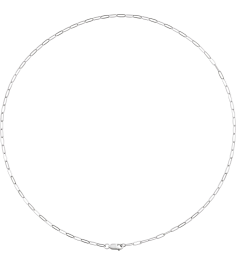 Ch1099 14K White Paperclip-Style 2.1 Mm 24 In Lobster Clasp Polished Paperclip-Style Chain