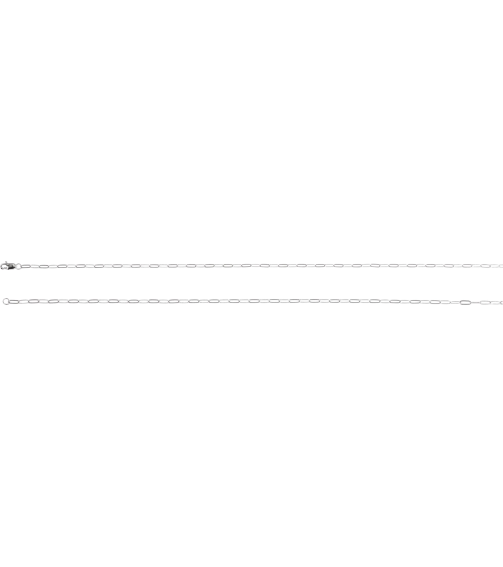 Ch1099 14K White Paperclip-Style 2.1 Mm 24 In Lobster Clasp Polished Paperclip-Style Chain