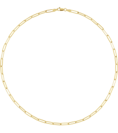 Ch1095 18K Yellow Gold-Plated Sterling Silver Paperclip-Style 3.85 Mm 7 In Lobster Clasp Polished Paperclip-Style Chain