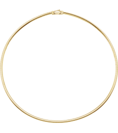 Ch748 14K YellowWhite Omega 3 Mm 16 In Bayonet Clasp Polished Reversible Omega Chain